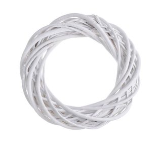 Věnec z proutí 25 cm - bílý