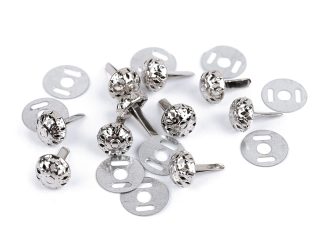 Dvounožkový hřeb / kovové nožičky na kabelky filigrán Ø10 mm; 12 mm 10 sad