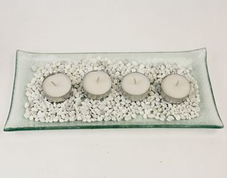 Skleněný tácek dekorační S0098/2 - 27,5 x 13,5 x 1,5 cm