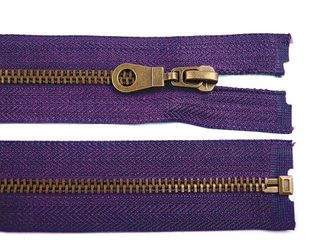 Staromosazný zip šíře 6 mm délka 65 cm (bundový)