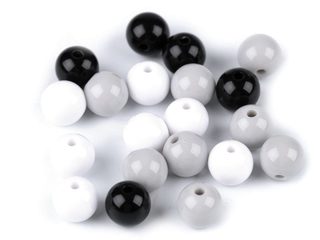 Plastové korálky Color Ø10 mm barevný mix 20 ks