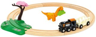 Brio dřevěná vláčkodráha Dino (kruhová, s dinosaurem)