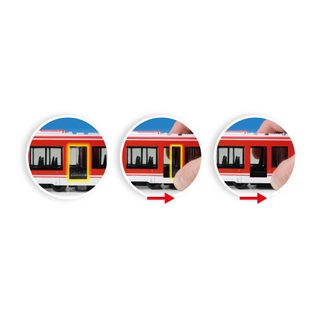 Kovová tramvaj červená 20 cm