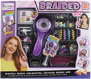 Zaplétání korálků do vlasů kadeřnický dětský set s hřebenem na baterie