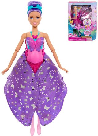 Barbie tanečnice s motýlími křídly 2v1 (proměna) Mattel