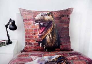 HERDING Povlečení 3D Efekt Dino Bavlna, 140/200, 70/90 cm