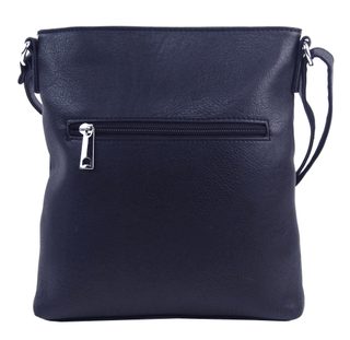 Crossbody dámská kabelka v květovaném designu tmavě modrá 5432-BB