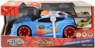 Auto závodní na baterie 23cm vibrující reproduktory 2 barvy Světlo Zvuk