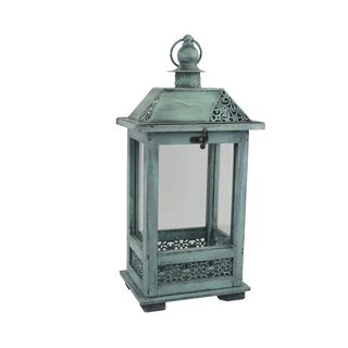 Dřevěná lucerna 28 cm D6492