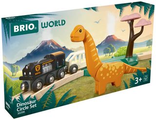 Brio dřevěná vláčkodráha Dino (kruhová, s dinosaurem)