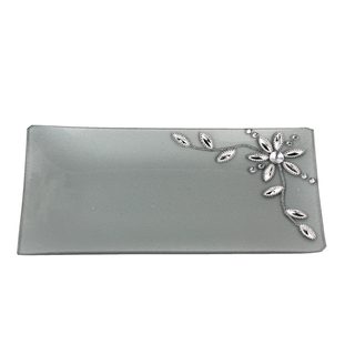 Skleněný tácek dekorační S0292/2 - 27 x 13 x 1,5 cm