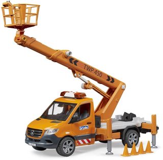 Bruder MB Sprinter s montážní plošinou (baterie, světlo, zvuk) 02679