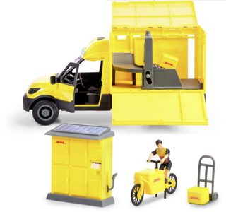 Dickie dodávka DHL s figurkou (světlo, zvuk, baterie)