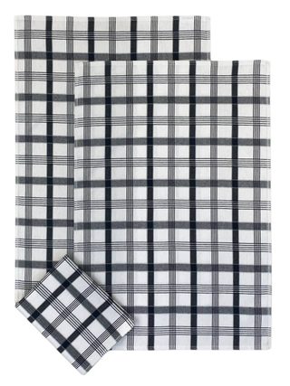 Utěrka Extra savá 50x70 cm Káro černé 3 ks