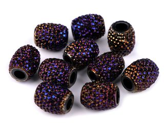 Plastové korálky s velkým průvlekem 13x15 mm  2 kusy