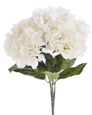 Trs hortenzie 42 cm - bílá