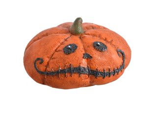 Podzimní dekorace dýně halloween placatá 8 cm