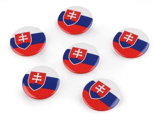 Brož / placka vlajka Slovenská republika Ø3,5 cm 6 ks