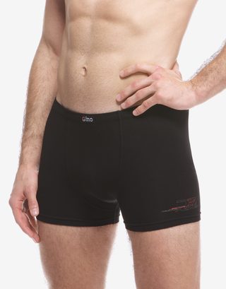 GINA pánské boxerky kratší nohavička, šité, s potiskem 73134P