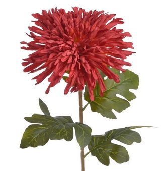 Chryzantéma 72 cm - červená s oranžovým podbarvením