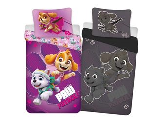 Povlečení Paw Patrol lila svítící Bavlna, 140/200, 70/80 cm