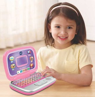 VTech první dětský notebook růžový (CZ, baterie)