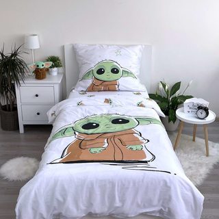Povlečení bavlna Star Wars Baby Yoda 140x200, 70x90 cm