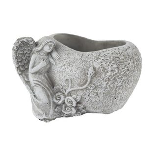 Cementový obal k osázení srdce X7056/2 - 18.5 x 14.5 x 14 cm