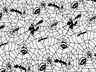 Dekorační satén Halloween / čarodějnice METRÁŽ