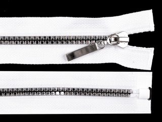 Kostěný zip šíře 5 mm délka 40 cm kostičky
