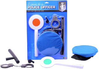 John Toy Policejní dětský herní set čepice s pouty a doplňky na kartě