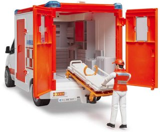 Bruder Mercedes-Benz Sprinter sanitka s řidičem (baterie, světlo, zvuk) 02676
