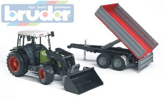 Bruder traktor Claas Nectis (čelní nakladač + sklápěcí vůz) 1:16 02112