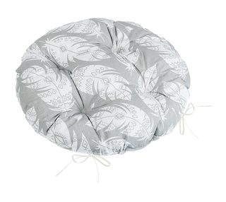Sedák Adéla prošívaný kulatý Šedá,Bílá 62/237 průměr 40 cm