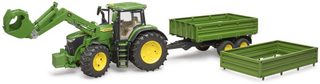 Bruder John Deere 7R 350 (čelní nakladač + přívěs) 03155