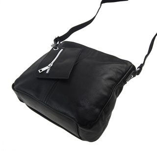 Černá dámská středně velká crossbody kabelka 1911-BB