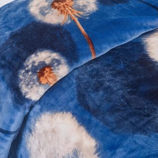 Povlečení mikroflanel Pampelišky modré 140x200+70x90 cm