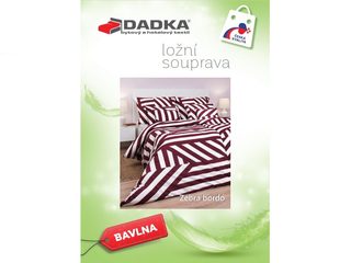 Bavlněné povlečení Zebra bordó 140x200, 70x90 cm
