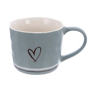 Hrnek porcelánový SRDCE 0,4 l modrá O0644-13