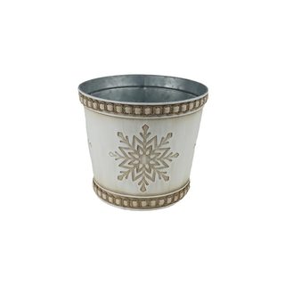 Květináč plechový vločka K3907/2 - dia 15 × 13 cm