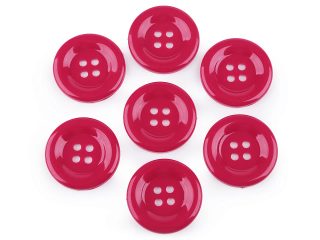 Knoflík plastový mix barev velký Ø50 mm balení 7 kusů