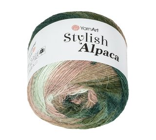Příze Stylish ALPACA Zelená,Béžová 7702
