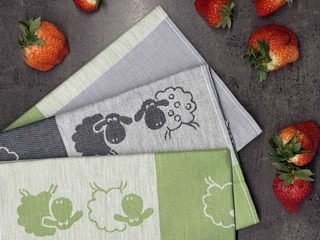 Utěrka Extra savá 50x70 Ovečky kostka zelená - 3 ks