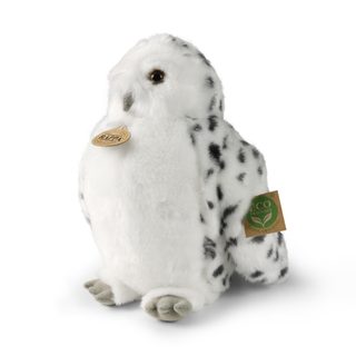 Plyšový pták sova/sovice sněžná s otáčející hlavou 28 cm ECO-FRIENDLY