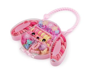 Mini gumičky a sponky do vlasů v boxu