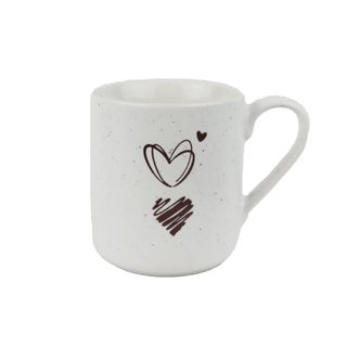 Porcelánový hrnek srdíčka X8705 - 410ml; 370 g; D85xH96xBD70mm
