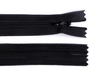 Spirálový zip skrytý šíře 3 mm délka 55 cm dederon