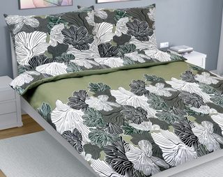 Povlečení bavlna na dvoudeku Khaki 90/608