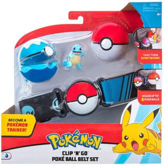 ORBICO Clip and Go Poké Ball Belt set pás se 2 míčky a postavičkou Pokémon