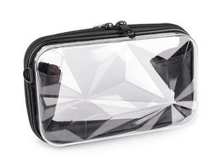 Transparentní skořepinová kabelka / pouzdro crossbody 18x11 cm